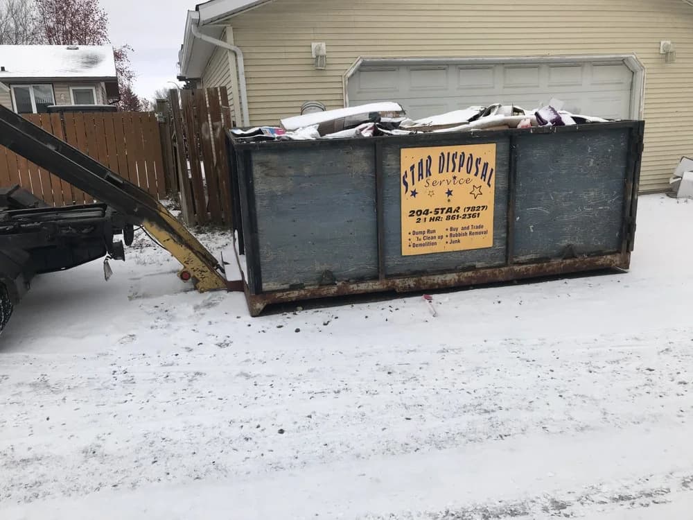 Star Disposal heritage bin with hand-painted signage